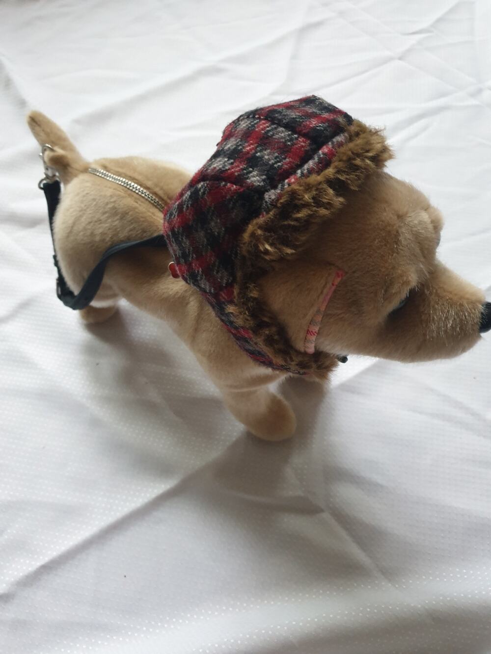 2009 Fuzzy Nation Manhattan Toy Plush Dog Purse Poseable Legs Hat 142280 NWOT